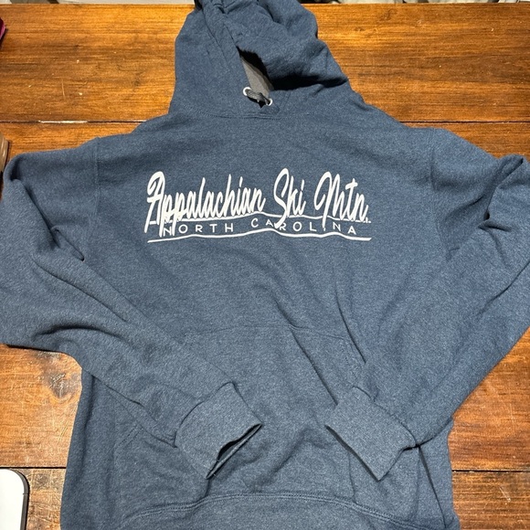 Blue Appalachian Ski Mtn Hoodie Sweatshirt - Picture 1 of 2